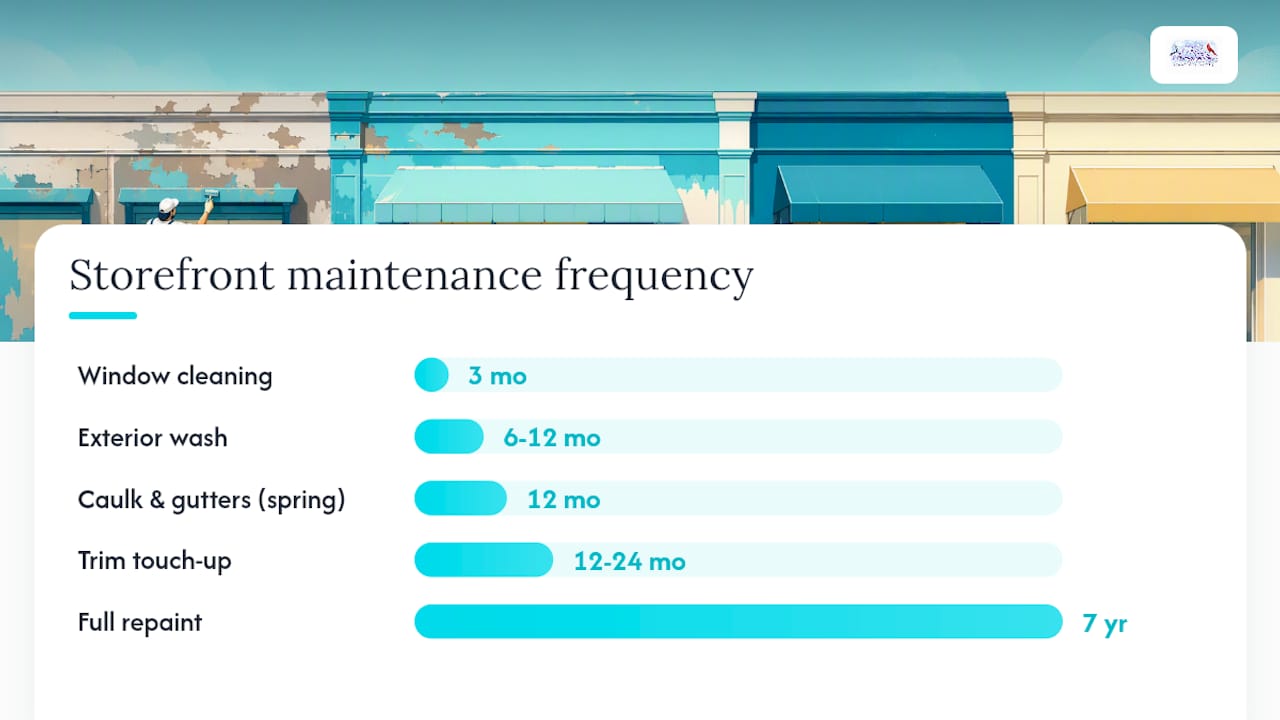 Storefront maintenance schedule infographic