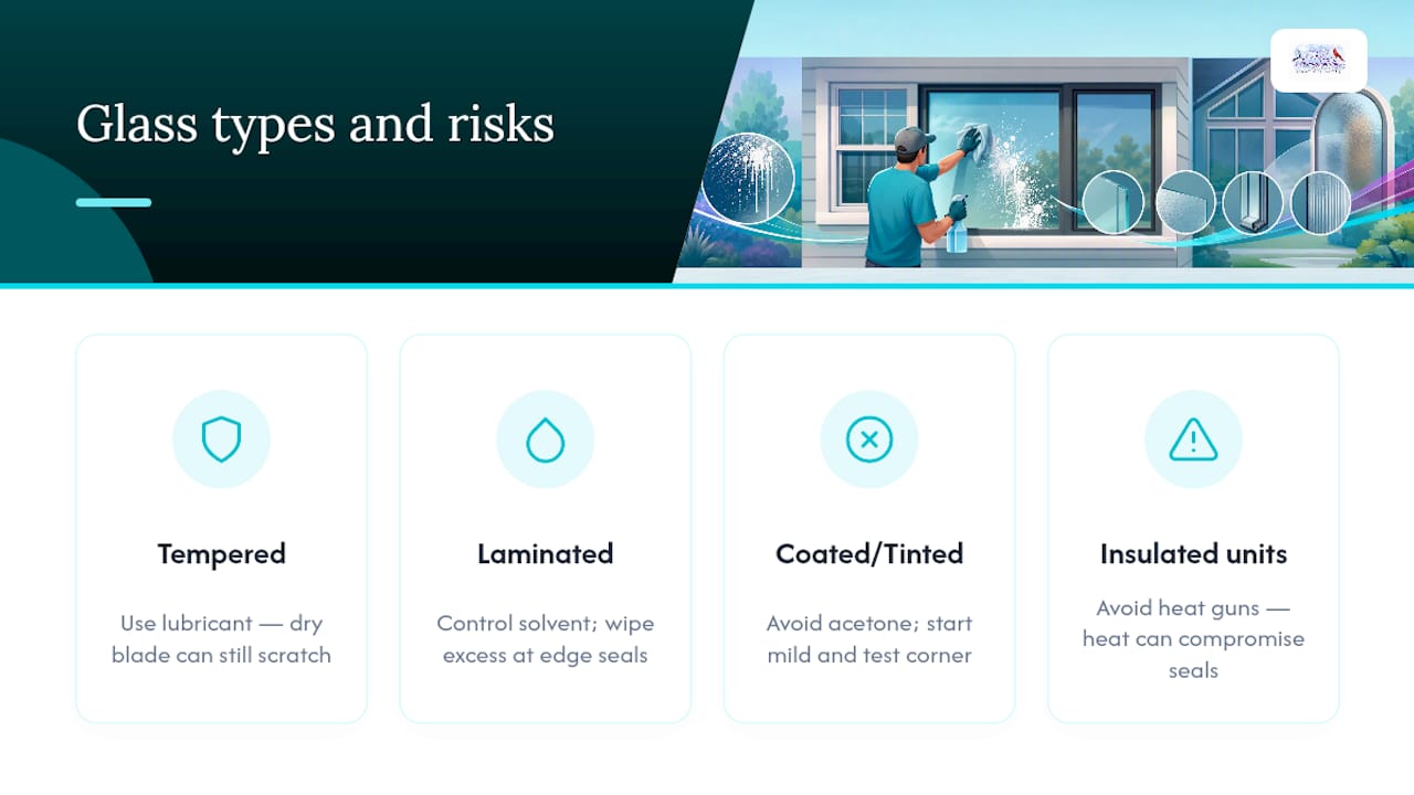 Safety guidance for four types of window glass