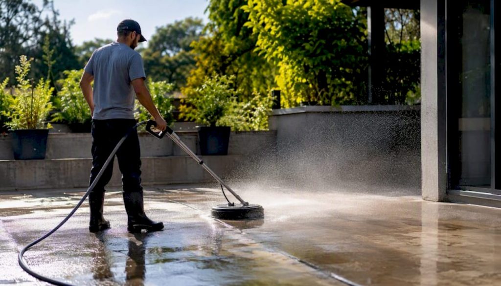 pressure washer surface cleaner rinse patio