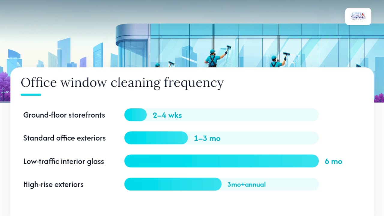 How Often Should You Schedule Office Window Cleaning, and What Drives the Price? — overview diagram
