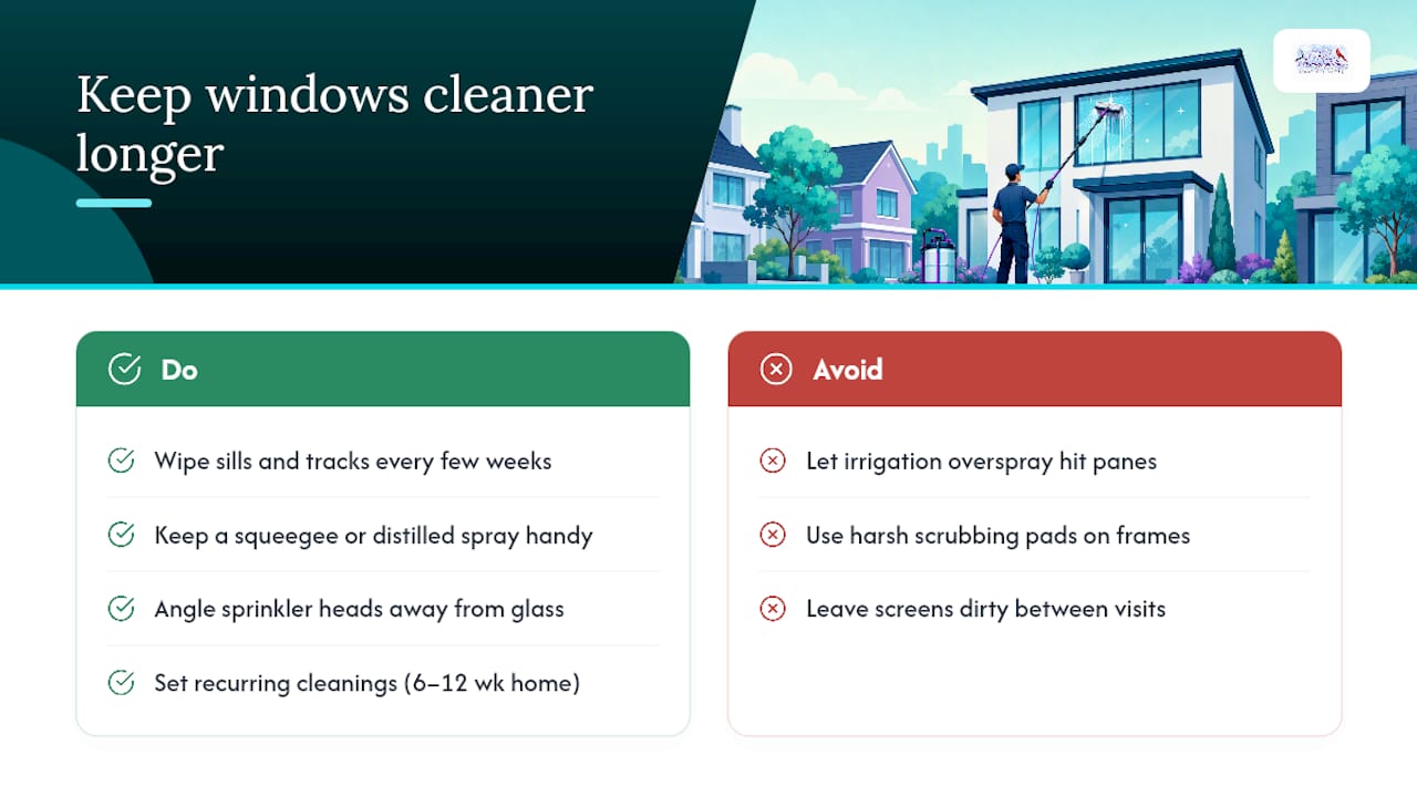 How Do You Keep Windows Looking Clean Between Visits? — overview diagram