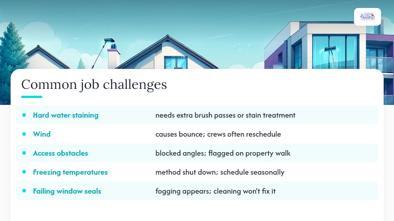 What Challenges Come Up During a Water Fed Pole Job? — overview diagram