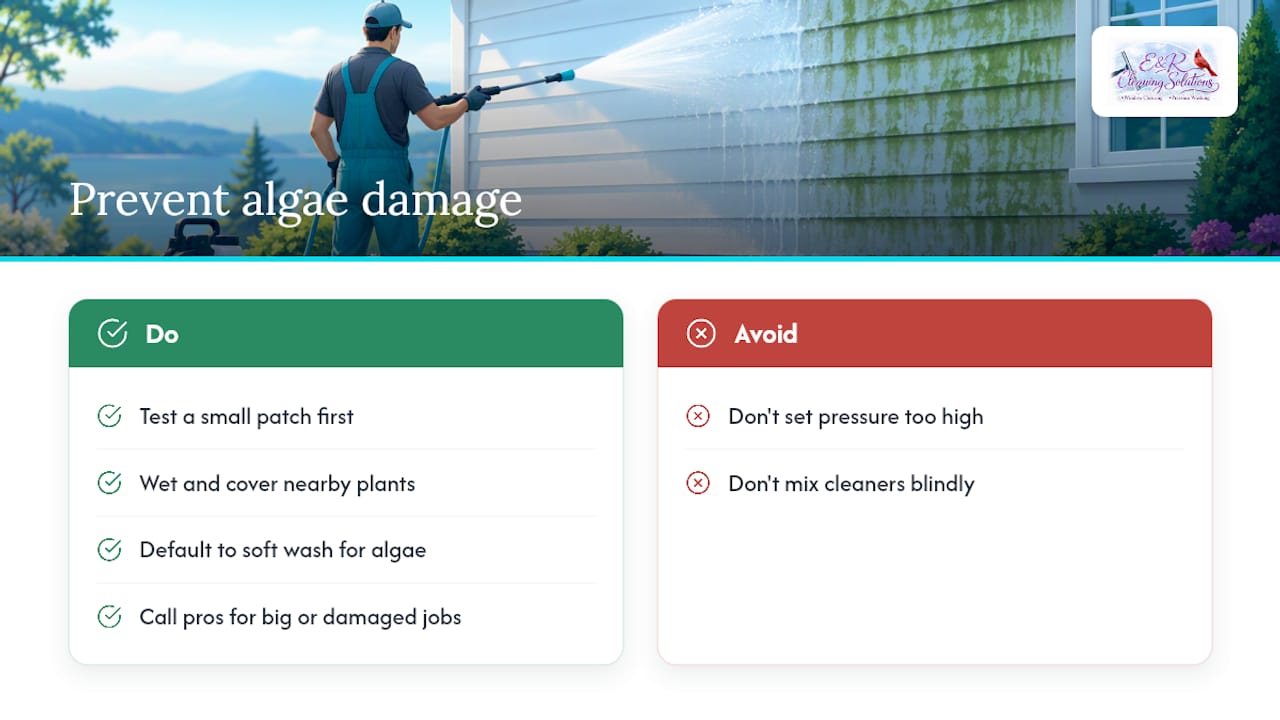What five years of pressure washer calls taught me about algae — overview diagram